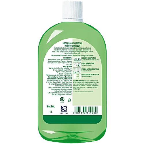 Dettol Lime Fresh Disinfectant Liquid, 1 L