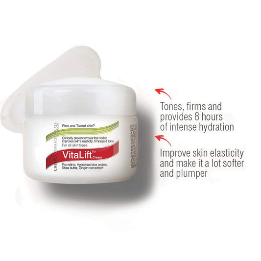 Cheryl’s Cosmeceuticals Vitalift Cream – Anti Aging Cream – 50g For crow’s feet, forehead, and under-eye wrinkles