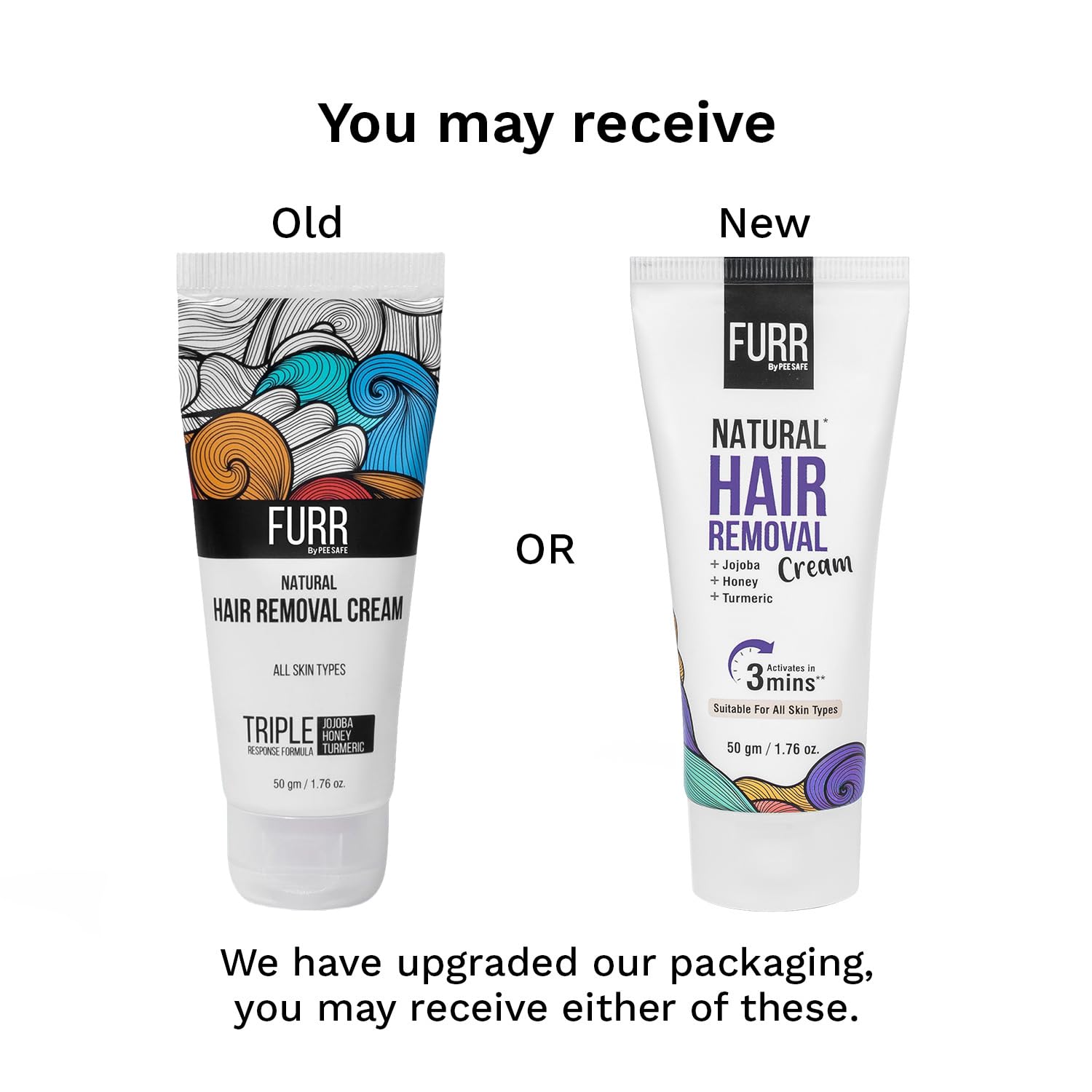 FURR Natural Hair Removal Cream -100gm For hydrated skin, Removing Hair