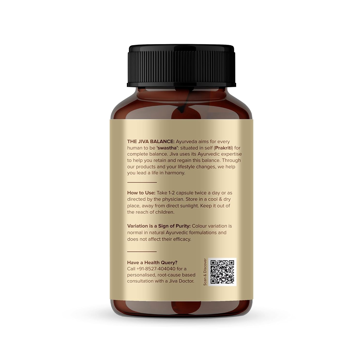 Jiva Ayurveda Pure Shilajeet (60 Capsules) For vigour and vitality, energy and power, brain function