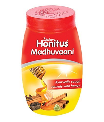 Dabur Ayurvedic Madhuvaani (150g) for relieving throat irritation, chest congestion