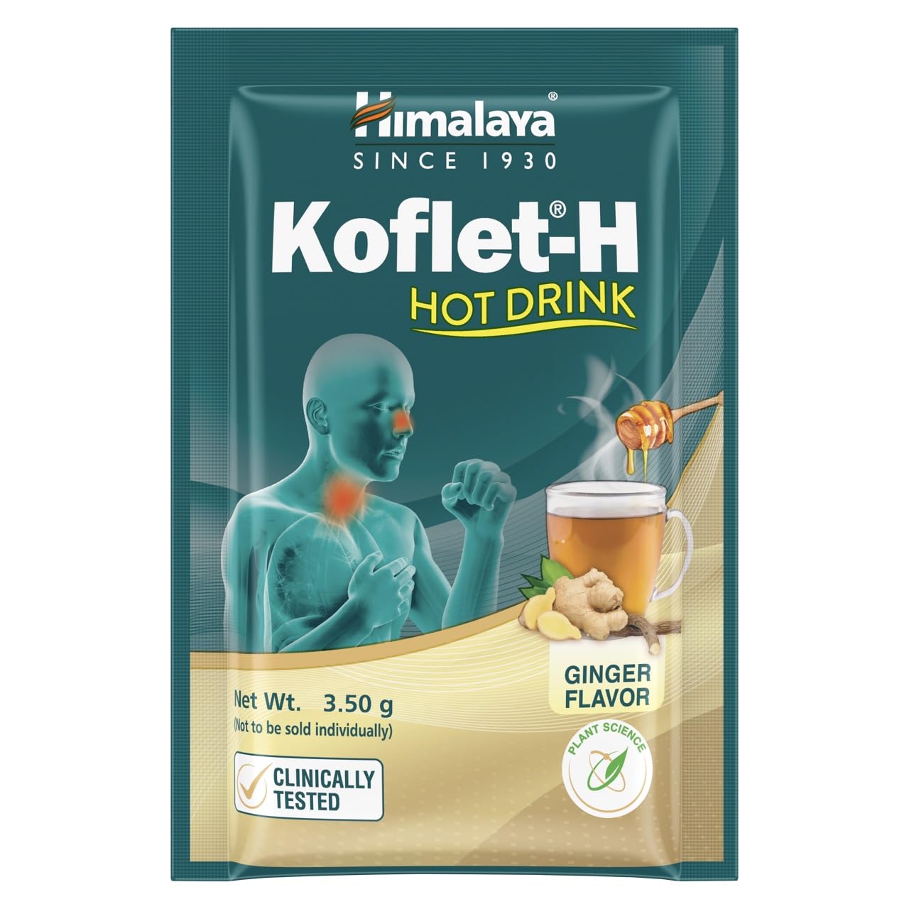 Himalaya Koflet-H Hot Drink | Ginger Flavor | Pack of 10 Sachets