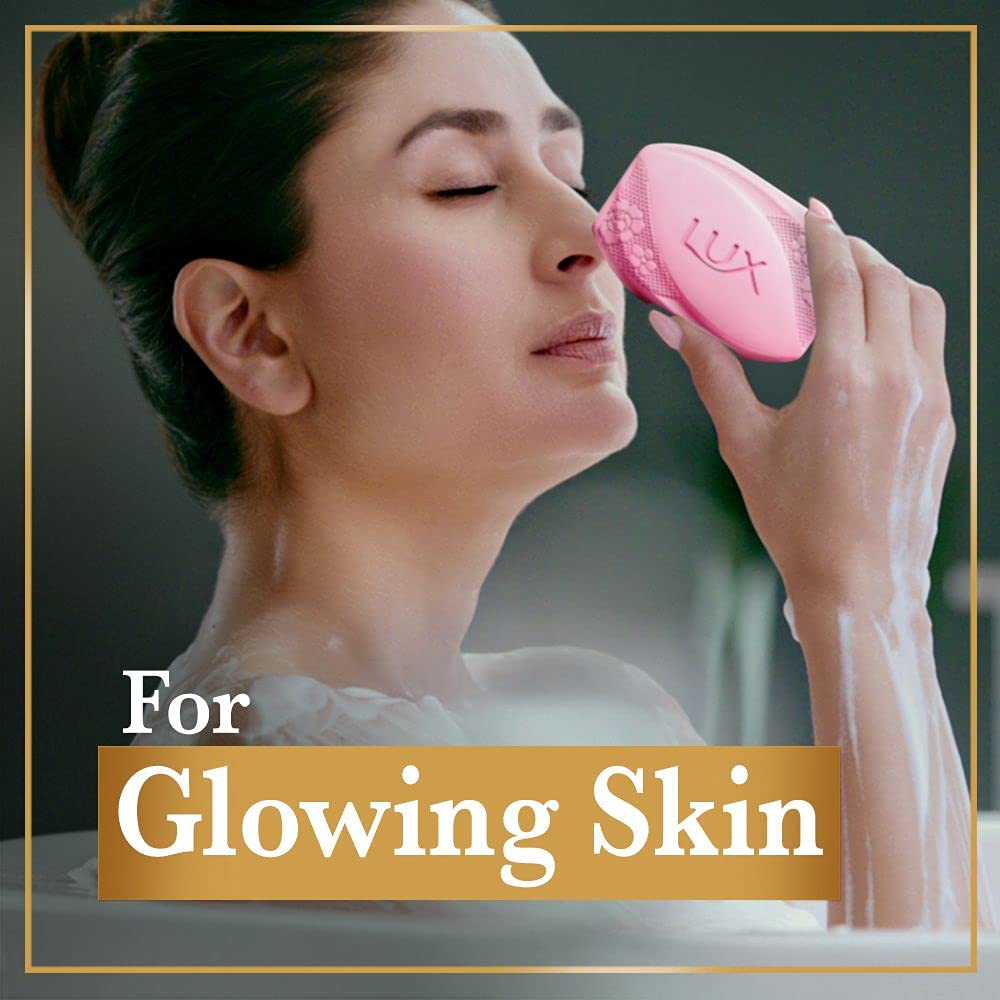 Lux Soft Glow Rose & Vitamin E Bathing Soap|For Glowing Skin Soap|Beauty Soap 150 g