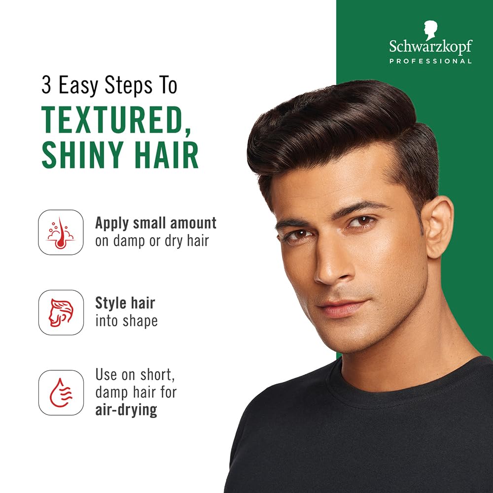 Schwarzkopf Professional Osis+ Thrill Elastic Clay Hair Styling Fibre Gum I Enhances Defination And Shine I Easy To Apply And Wash I Vegan | Tames Frizz And Fly Aways | 100 Ml.