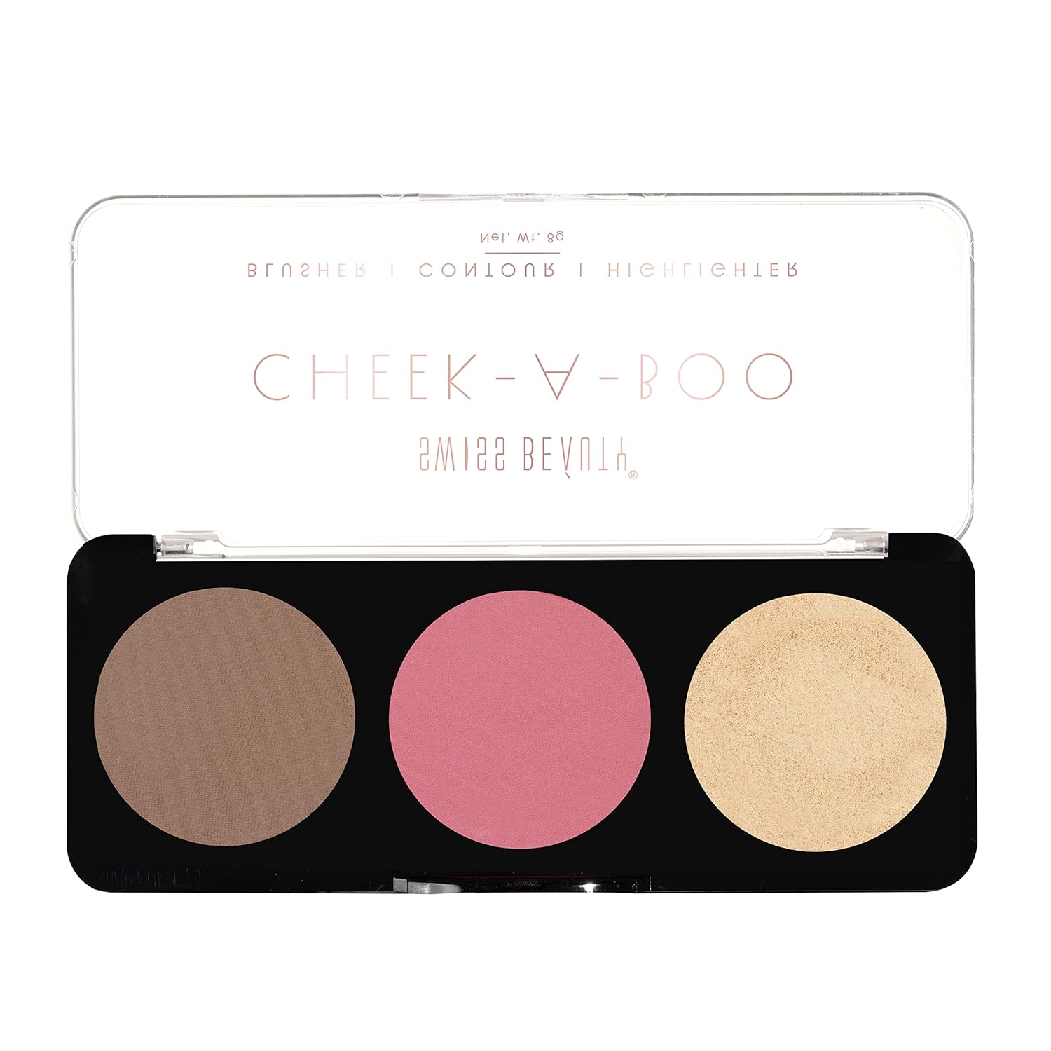 Swiss Beauty Cheek-A-Boo 3-in-1 Face Palette – Blusher, Contour & Highlighter | Highly Pigmented, Blendable & Lightweight | Long-Lasting Makeup Palette for All Skin Tones | 8g, Shade- 03