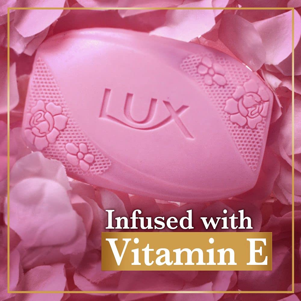 Lux Soft Glow Rose & Vitamin E Bathing Soap|For Glowing Skin Soap|Beauty Soap 150 g