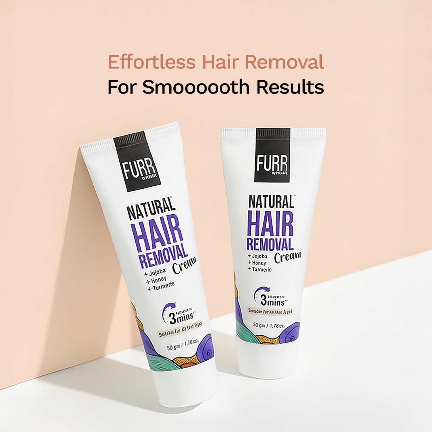 FURR Natural Hair Removal Cream -100gm For hydrated skin, Removing Hair