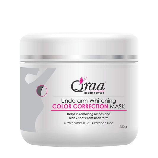 Qraa Underarm Brightening Color Correction Mask For Women With Vitamin B3, For Dark Underarms For Men & Women | 250g