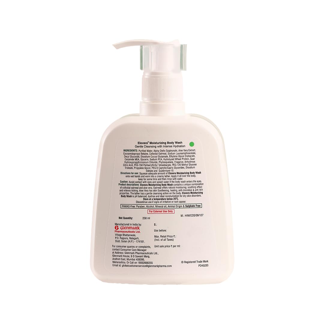 Glenmark Elovera Moisturising Body Wash - 250 ml