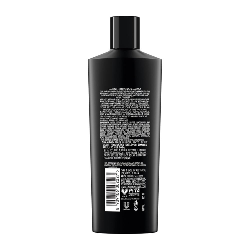 TRESemme Hairfall Defense+ Shampoo 180ml With Keratin Fillers