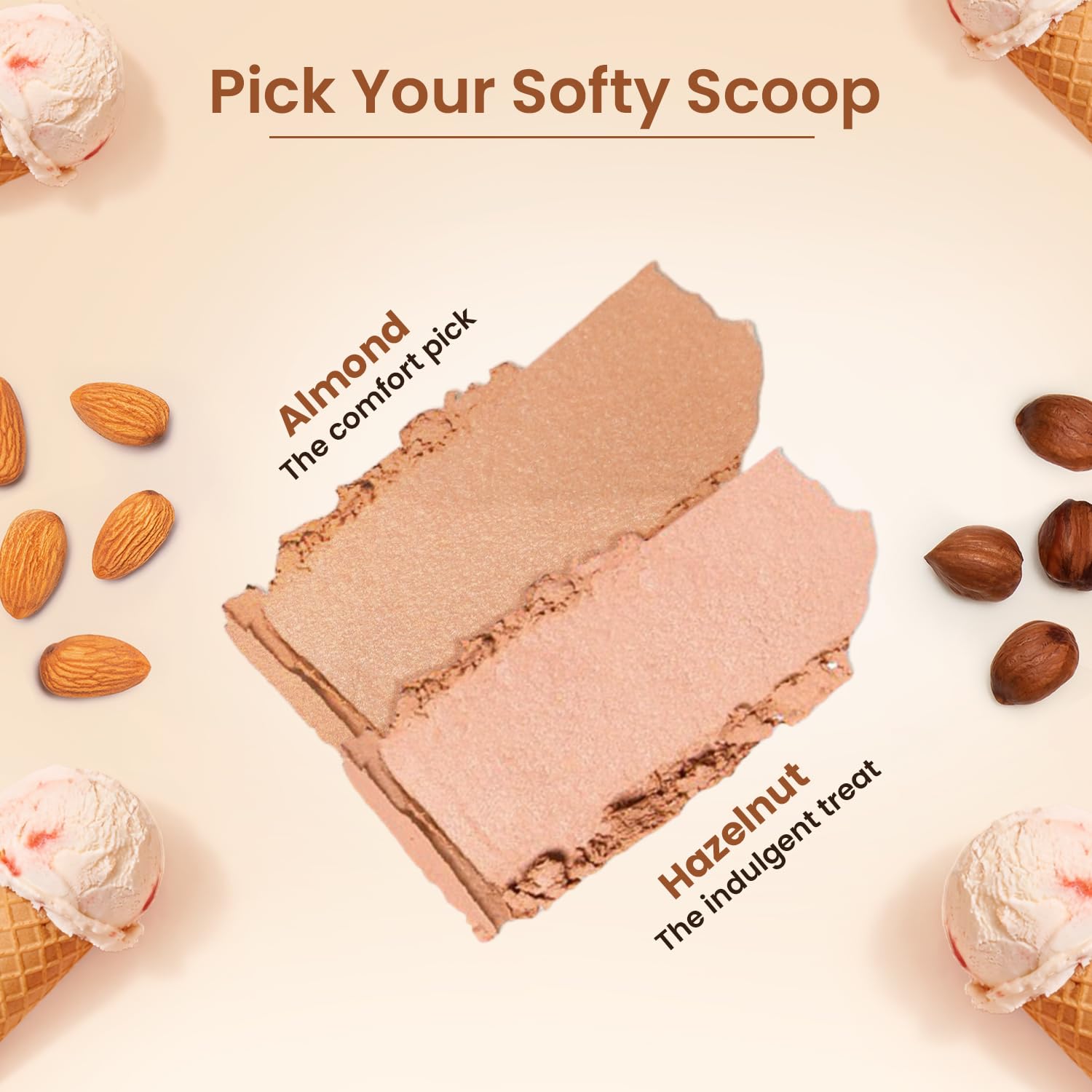 Swiss Beauty Softy Highlighter | Buttery Texture | Blendable | Highly Pigmented | Long-Lasting | Travel-Friendly | 7g, Shade- 1. Almond
