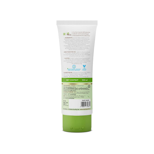 Mamaearth Tea Tree Pimple Control, Anti Acne Face Wash with Tea Tree & Salicylic for Oily & Acne-Prone Skin - 100 ml