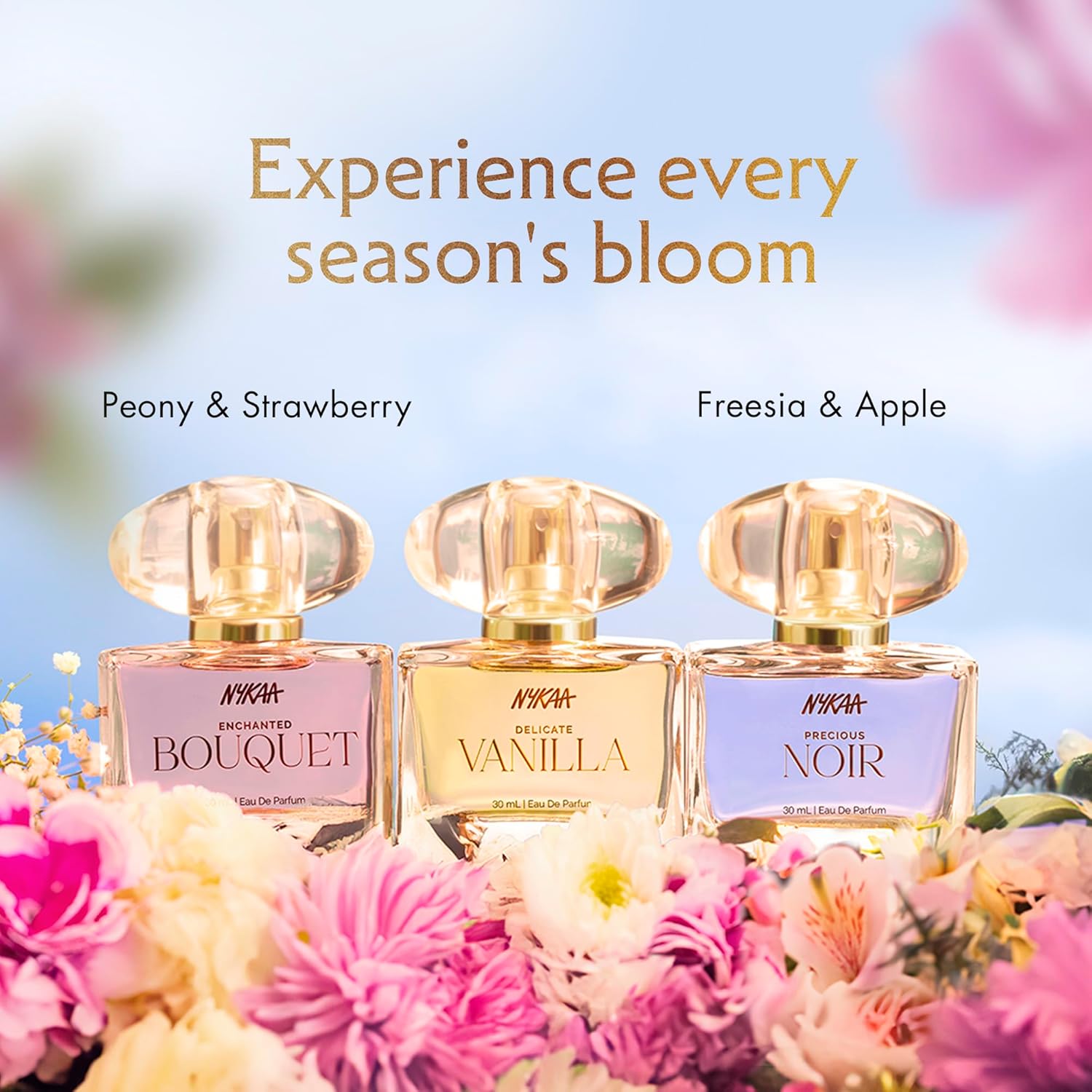 Nykaa Enchanted Bouquet Long Lasting EDP| Fruity Floral Perfume for Women | Day to Night Fragrance | Peony & Strawberry| Everyday Perfume for Her | Travel Friendly Size
