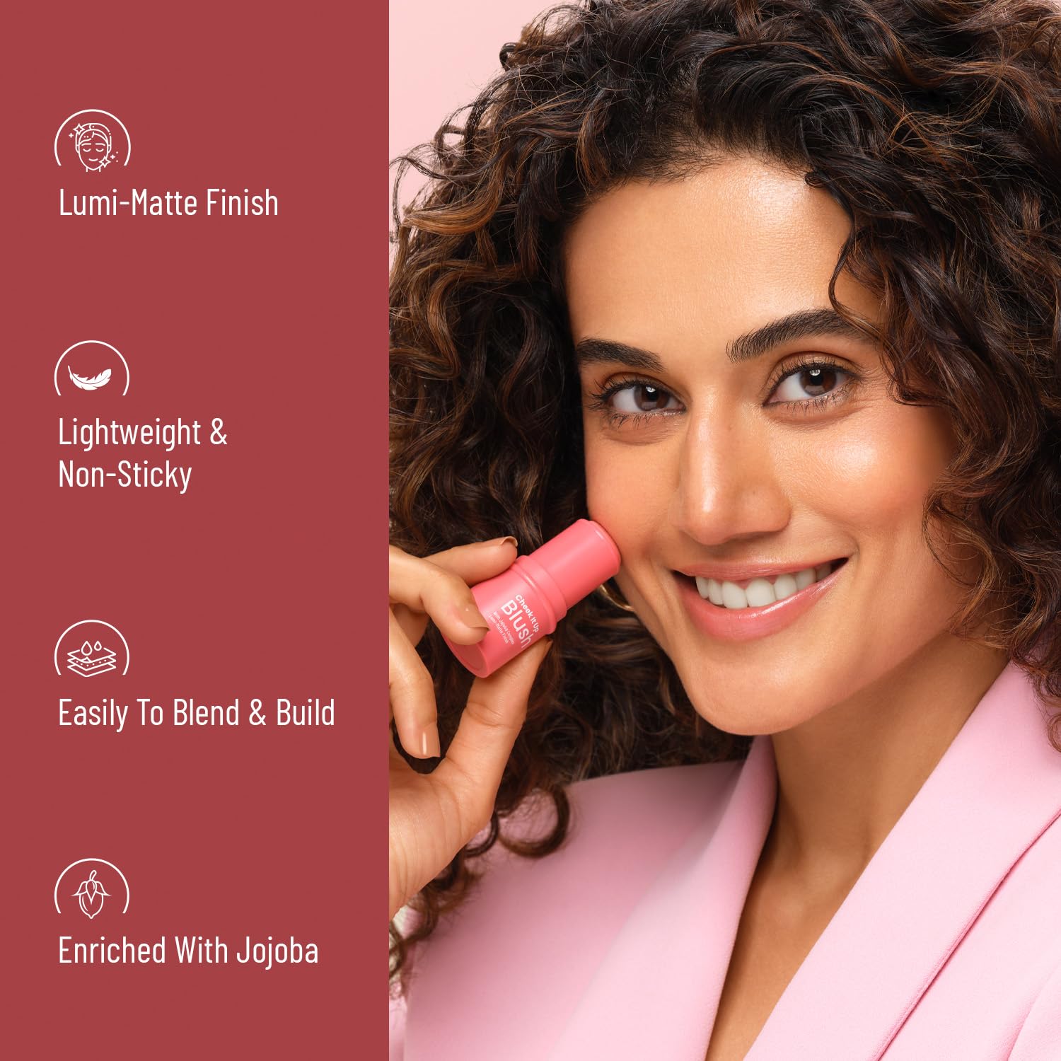 Swiss Beauty Cheek It Up Blush for Cheeks|Lumi-Matte Finish | Lightweight | Easily Blendable | With Jojoba Oil | Shade- Mood Lifter Coral, 8g