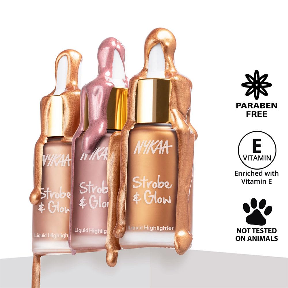 Nykaa Strobe & Glow Liquid Cream Highlighter - Glazed Bronze