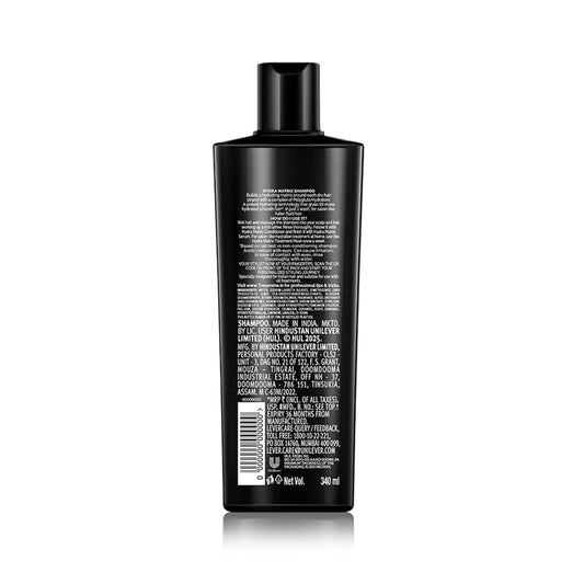 TRESemme Hydra Matrix Hydrating Shampoo 340ml with Polyglutamic Acid for 100H of Fluid Hair | Paraben Free Shampoo for Dry Hair & Scalp | Hard Water Detox