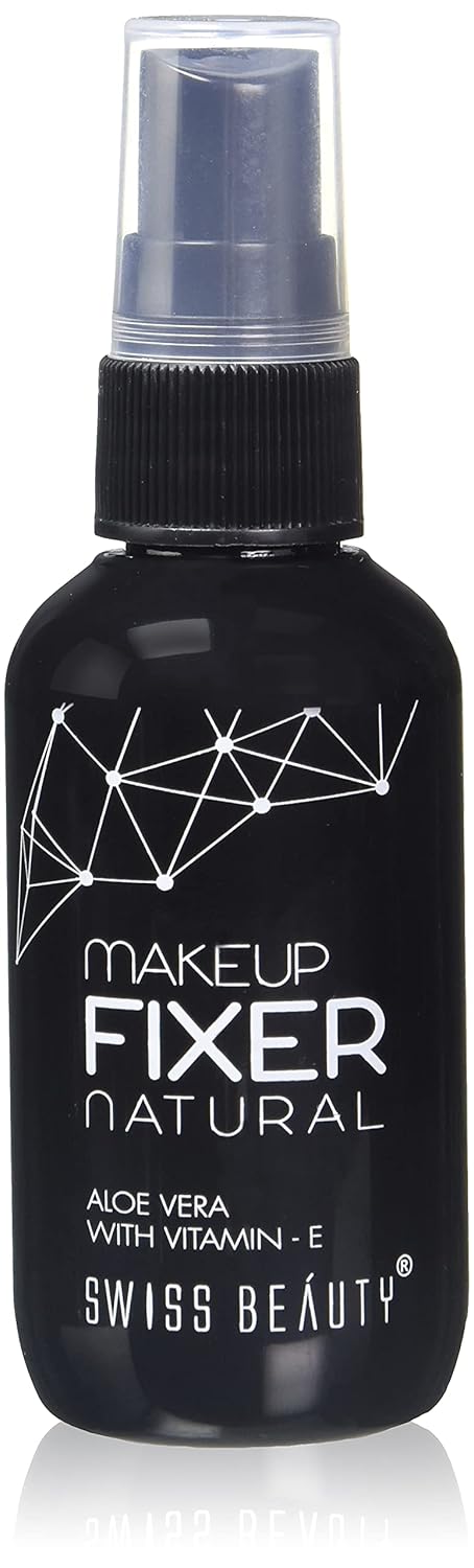Swiss Beauty Long lasting Misty Finish Professional Makeup Fixer Spray for Face makeup | With Aloe Vera and Vitamin- E | Light weight, quick dry makeup Setting spray |50 ML|