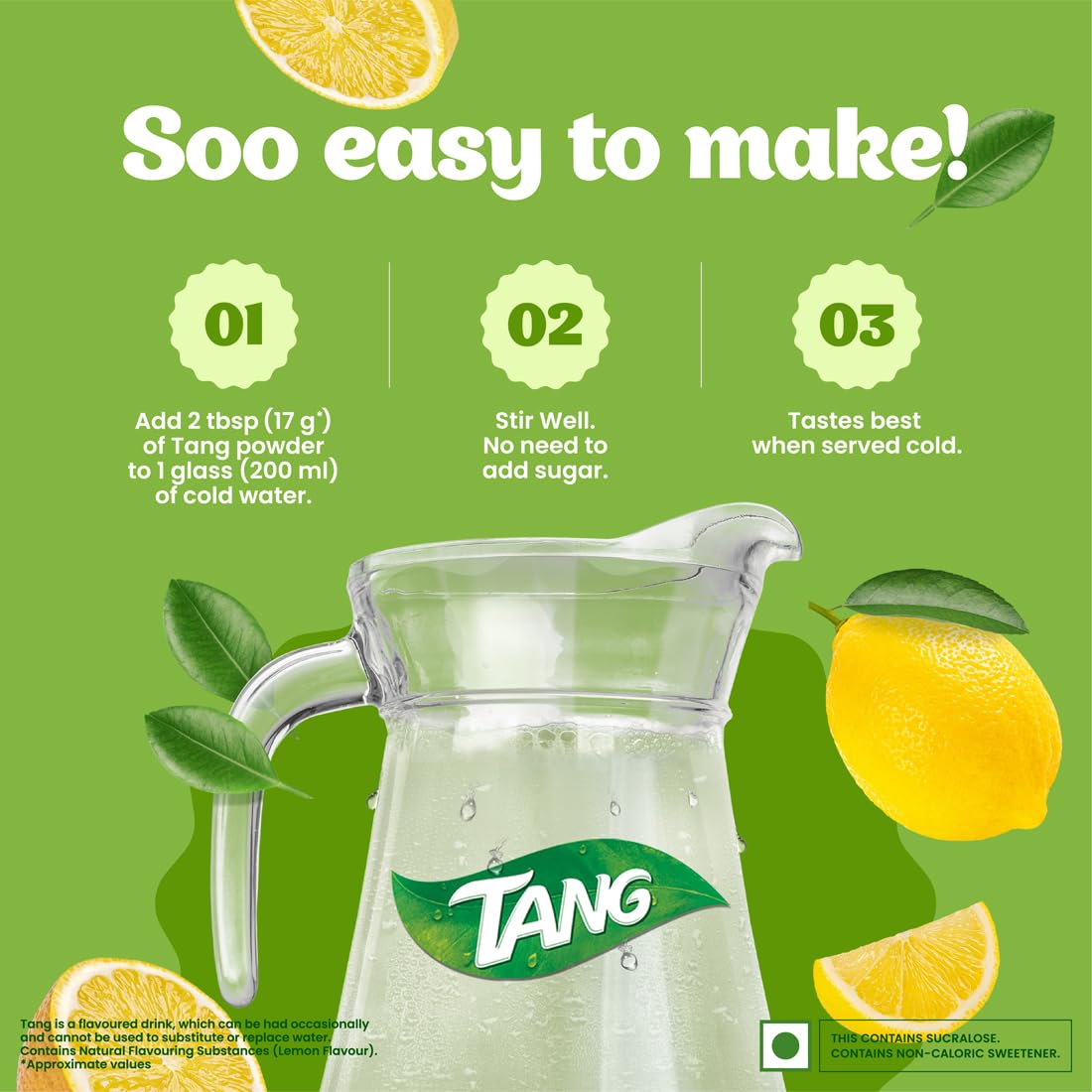 Tang Vegetarian Mango Instant Drink Mix, 500G Pack