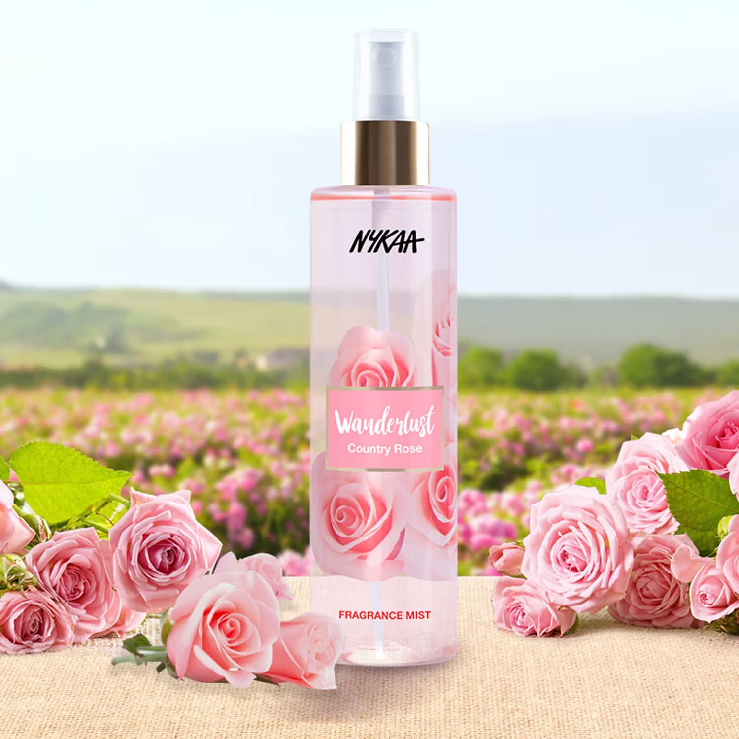 Nykaa Wanderlust Bath and Body Country Rose Fragrance Mist, 200 Ml| Body Mist For Women|