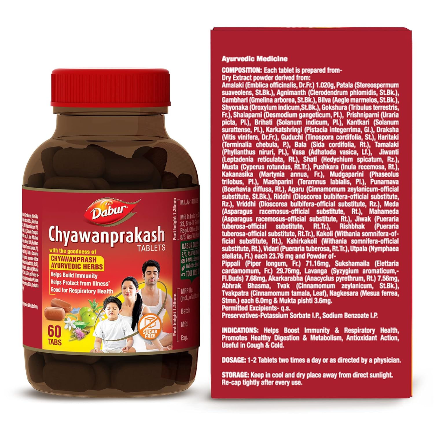 Dabur Chyawanprakash Tablet – 60 tabs | Sugar free | For immunity, illness, respiratory health
