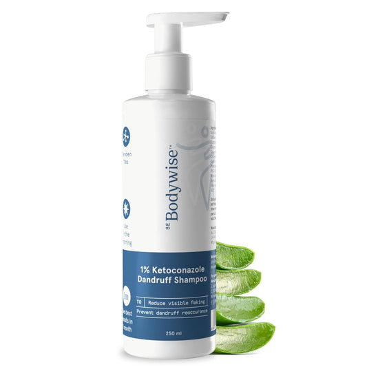 BeBodywise 1% Ketoconazole Dandruff Shampoo For Smooth & Frizz Free Hair - 250 ml