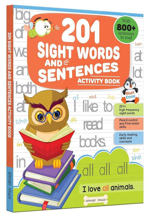 201 Sight Words and Sentences: Activity Book for Children | 800+ Sentences to Read and Practice | Ages 5–8 | 5+ Hours of Learning and Fun Paperback – Picture Book