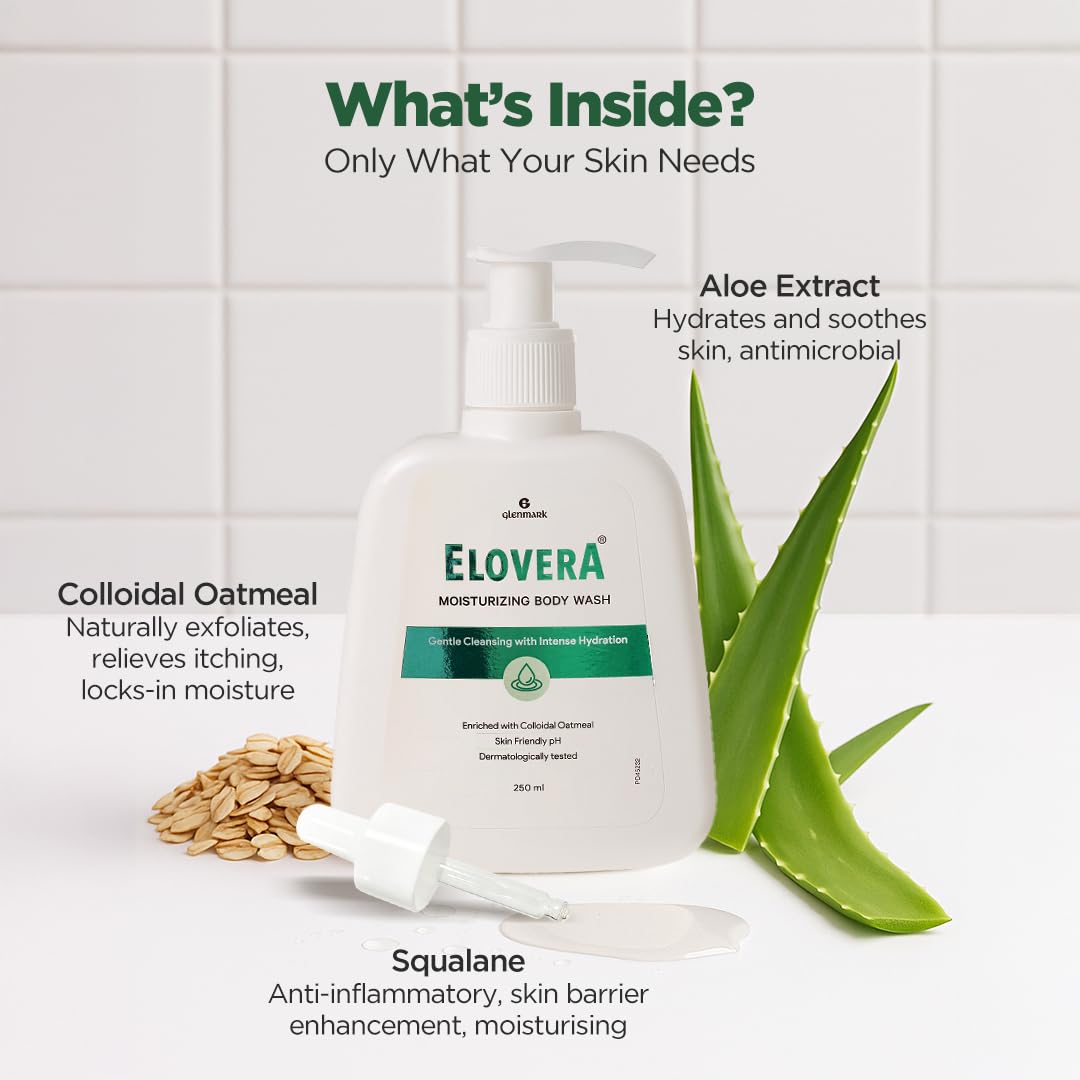 Glenmark Elovera Moisturising Body Wash - 250 ml
