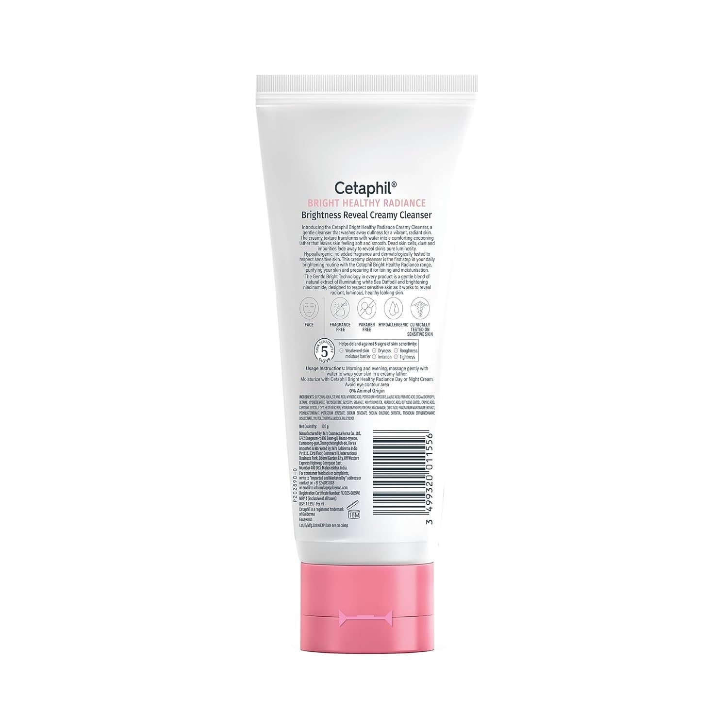 Cetaphil Bright Healthy Radiance Reveal Creamy Cleanser, 100g