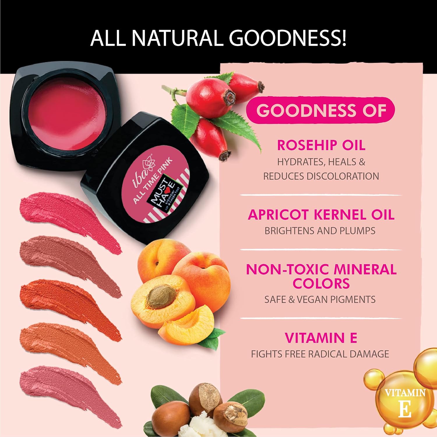 Iba Must Have Everyday Lip & Cheek Tint - Hint of Red, 8g