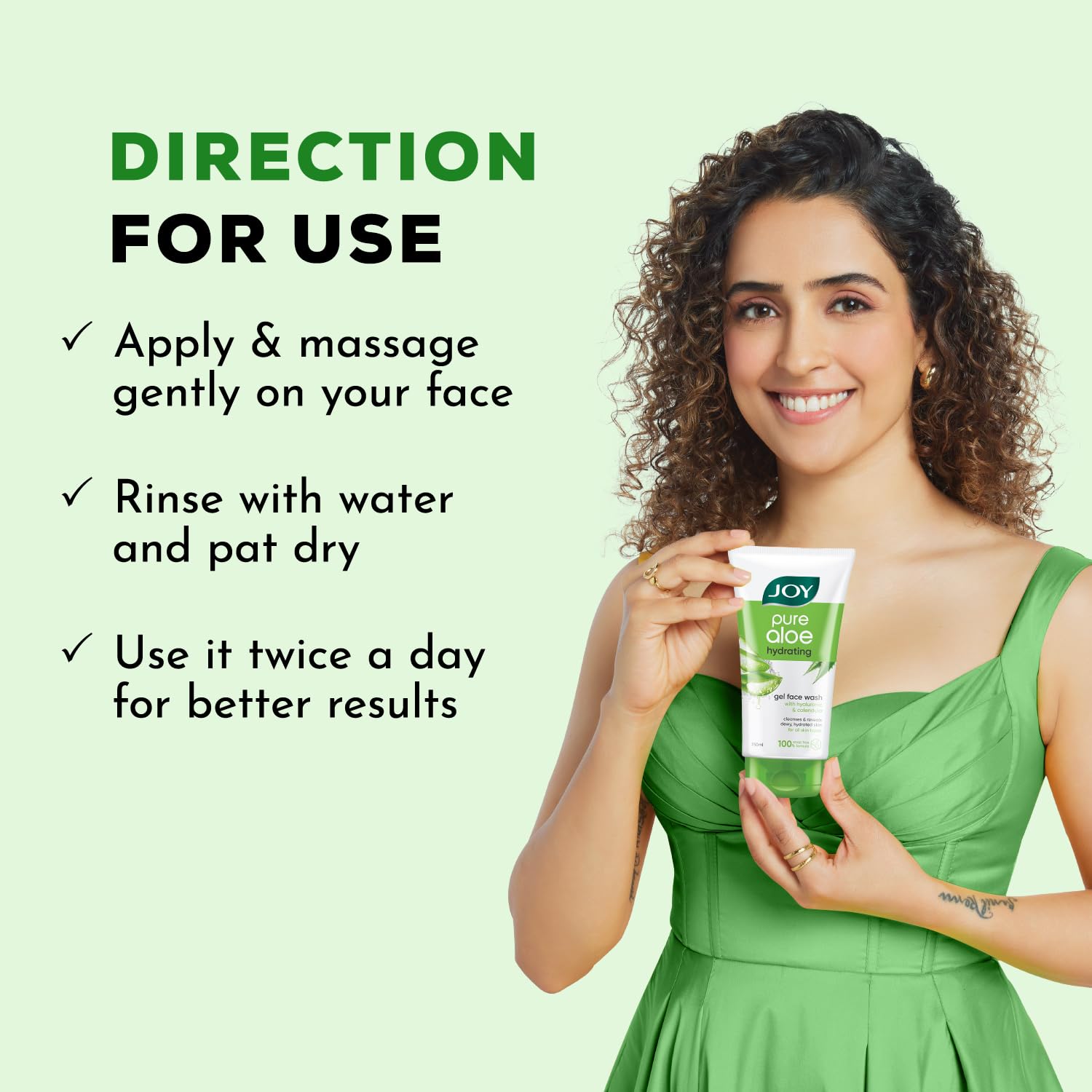 Joy Hydrating Aloe Vera Face Wash for Summers | Controls Excess Oil & Removes Dirt 150ml