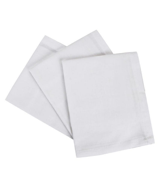 White King Size 100% Cotton Handkerchiefs | Large Men's Hankies 45 CM | Oversized 12 PCS