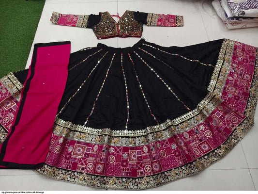RAJ GHARANA PURE VICHITRA COTTON SILK LEHENGA SIZE L