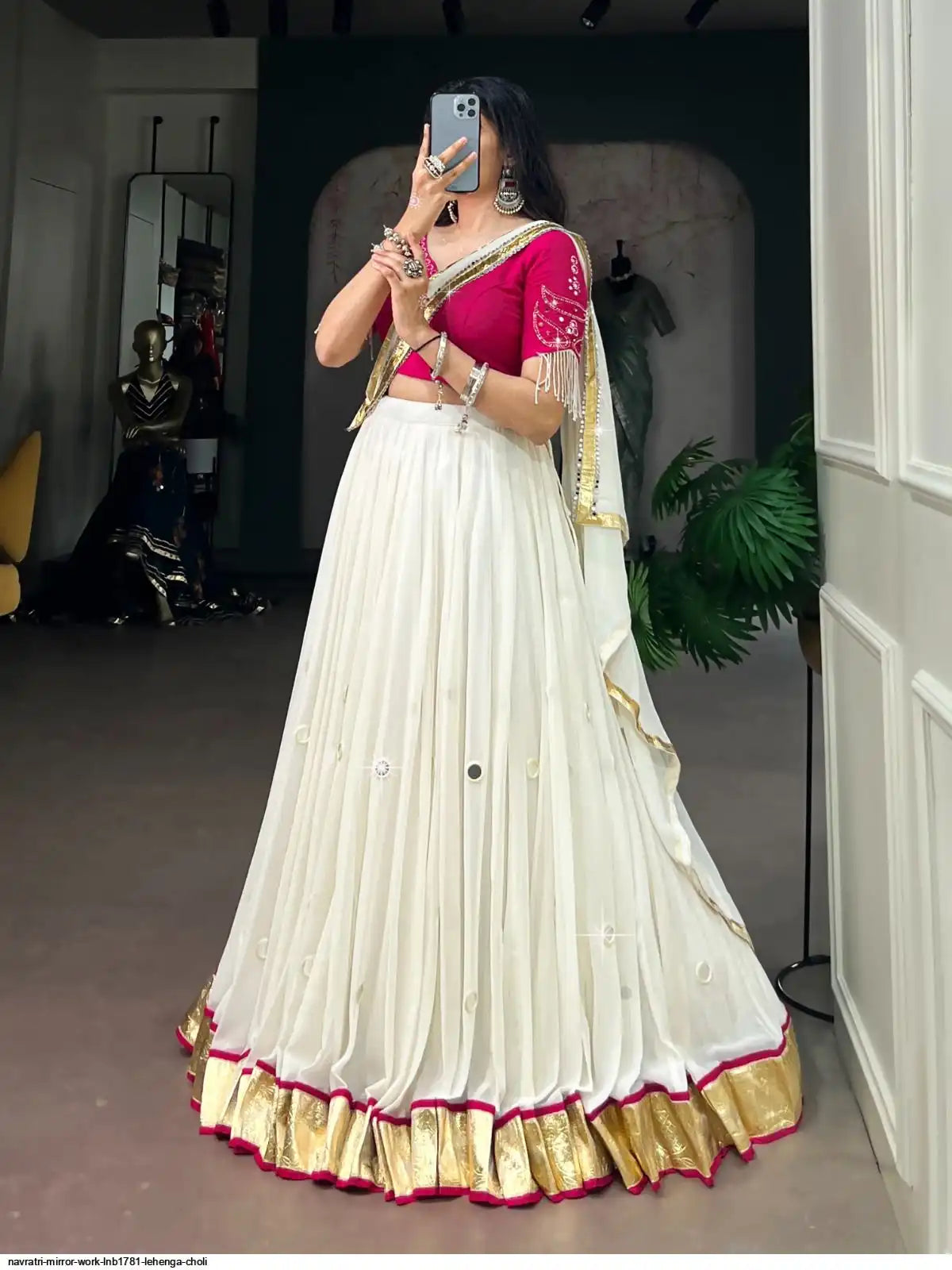NAVRATRI MIRROR WORK LNB1781 LEHENGA CHOLI