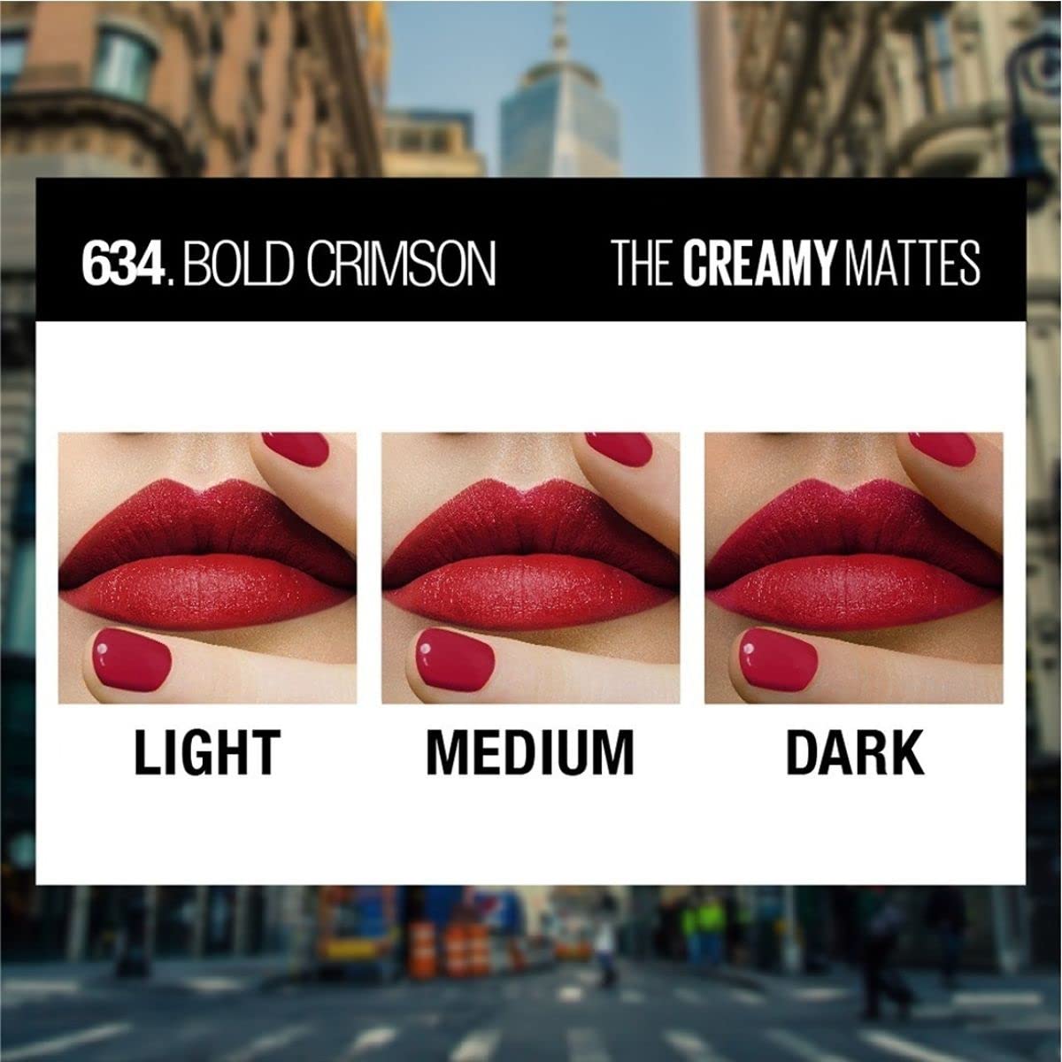 Maybelline New York Color Sensational Creamy Matte Lipstick lasts up to 12 hr, Hydrate Lips, Creamy Lipstick with Shea Butter, Available in 42 different Shades - 676 East Village Rose, 3.9g