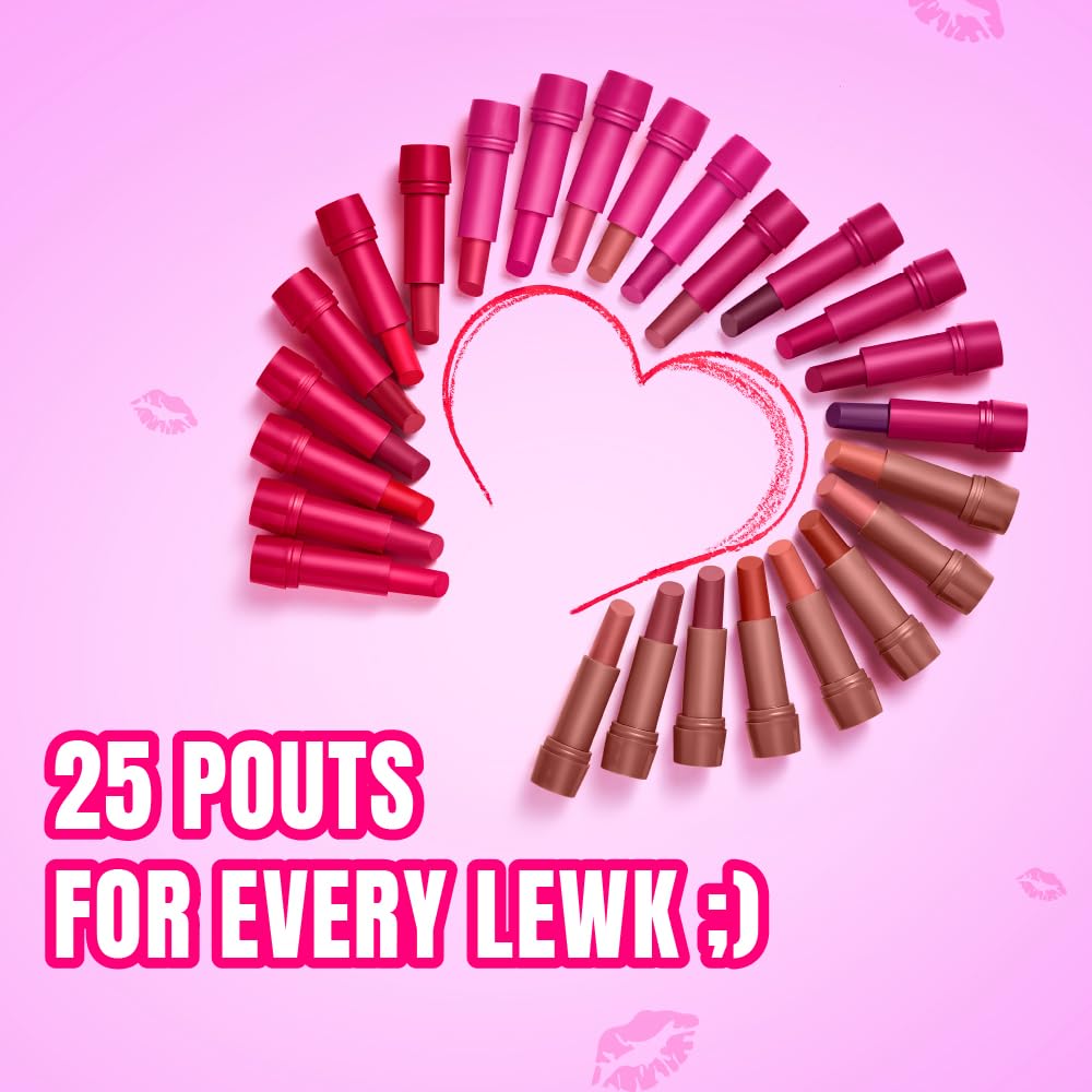 Elle 18 Color Pops Matte Lipstick, Code Red, Moisturising Bullet Matte, with Vitamin E, Highly Pigmented, Infused with Jojoba Oil and Shea Butter | 4.3 g