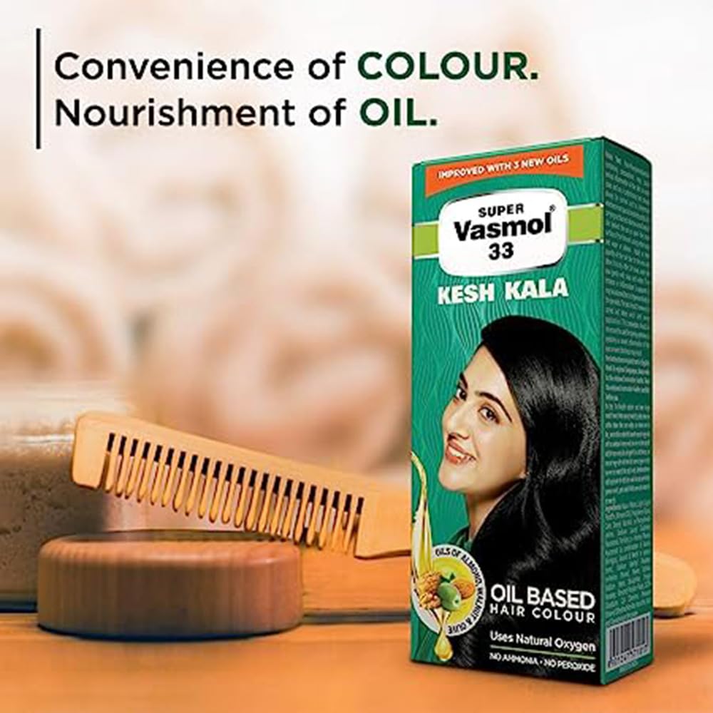 Vasmol Super 33 Kesh Kala 75Ml - Pack Of 4
