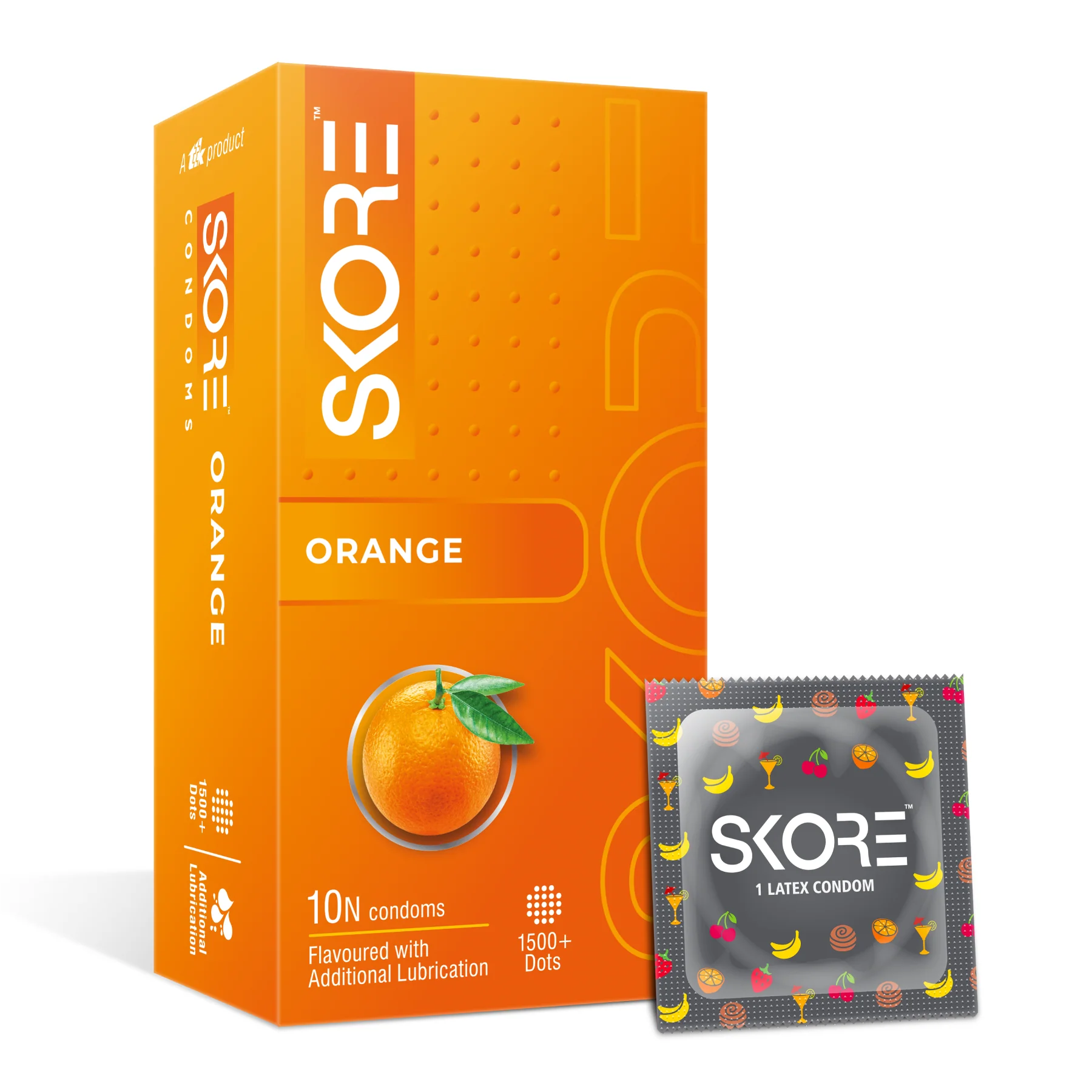 Skore Orange Flavored Condom 10 count