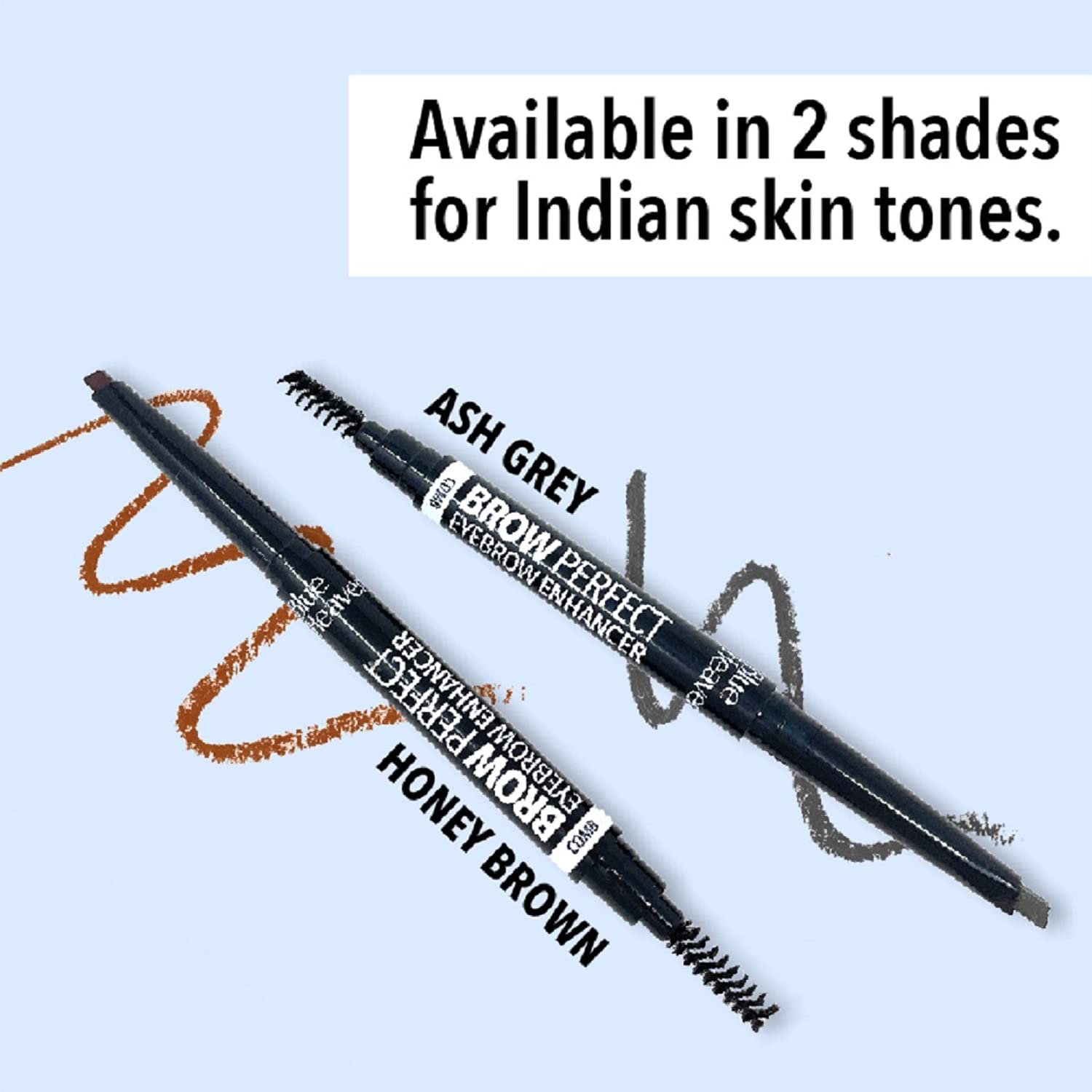 Blue Heaven Brow Perfect Eyebrow Enhancer Pencil & Styler, Honey Brown, 0.30gm
