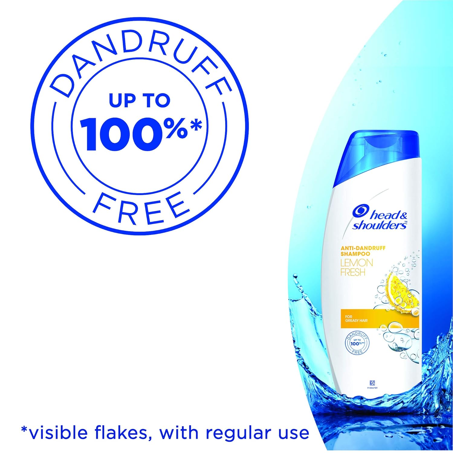 Head & Shoulders Lemon Fresh Anti-Dandruff Shampoo for Daily Use, 180ml