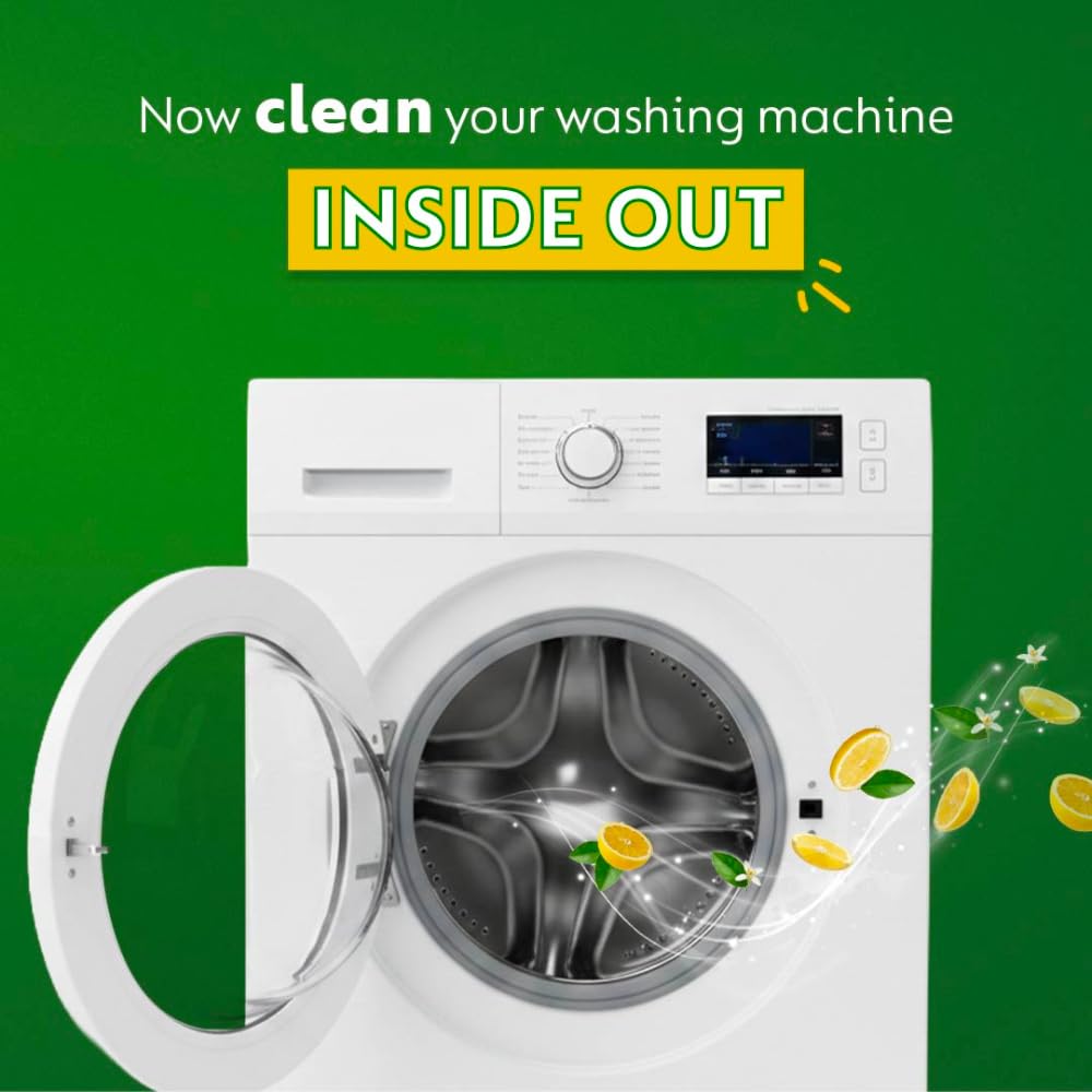 Dettol 5 in 1 Washing Machine Cleaner & Descaling Liquid for top load and front load| Lemon 250ml