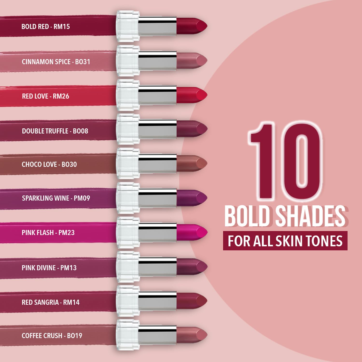 Blue Heaven Matte Love Mini Lipsticks pack of 10