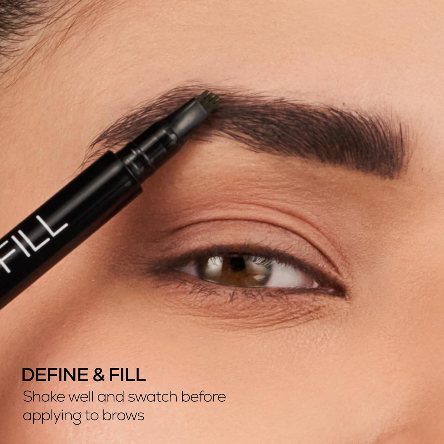 RENEE Browfill Eyebrow Pen - Black | Waterproof & Smudge-Proof | One Swipe Application | Micro Precision | Natural & Long-Lasting Finish | For Denser & Fuller Eyebrows | Easy to Use | Cruelty-Free