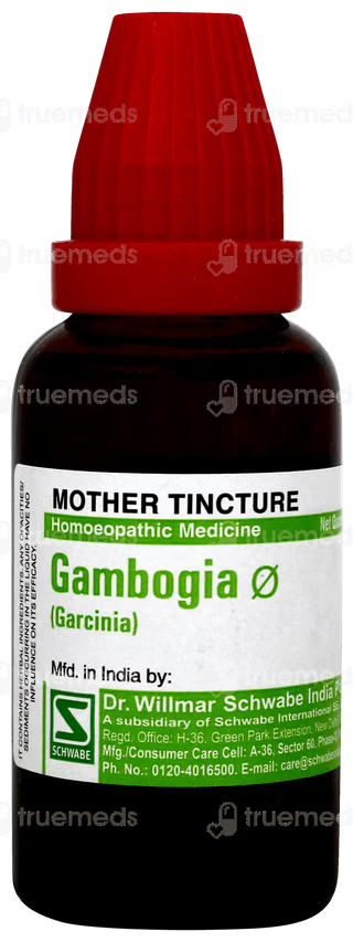 Dr Willmar Schwabe India Gambogia Mother Tincture (Q) (30ml) for vomiting Itching