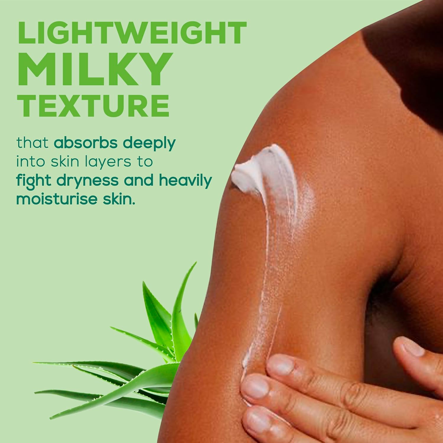 Joy Pure Aloe Vera Light Moisturiser Skin Cream for Face, Hands & Body, 48H Moisture & Non-Sticky Summer Hydration, Aloe Vera Daily Moisturizer, 200ml × 2