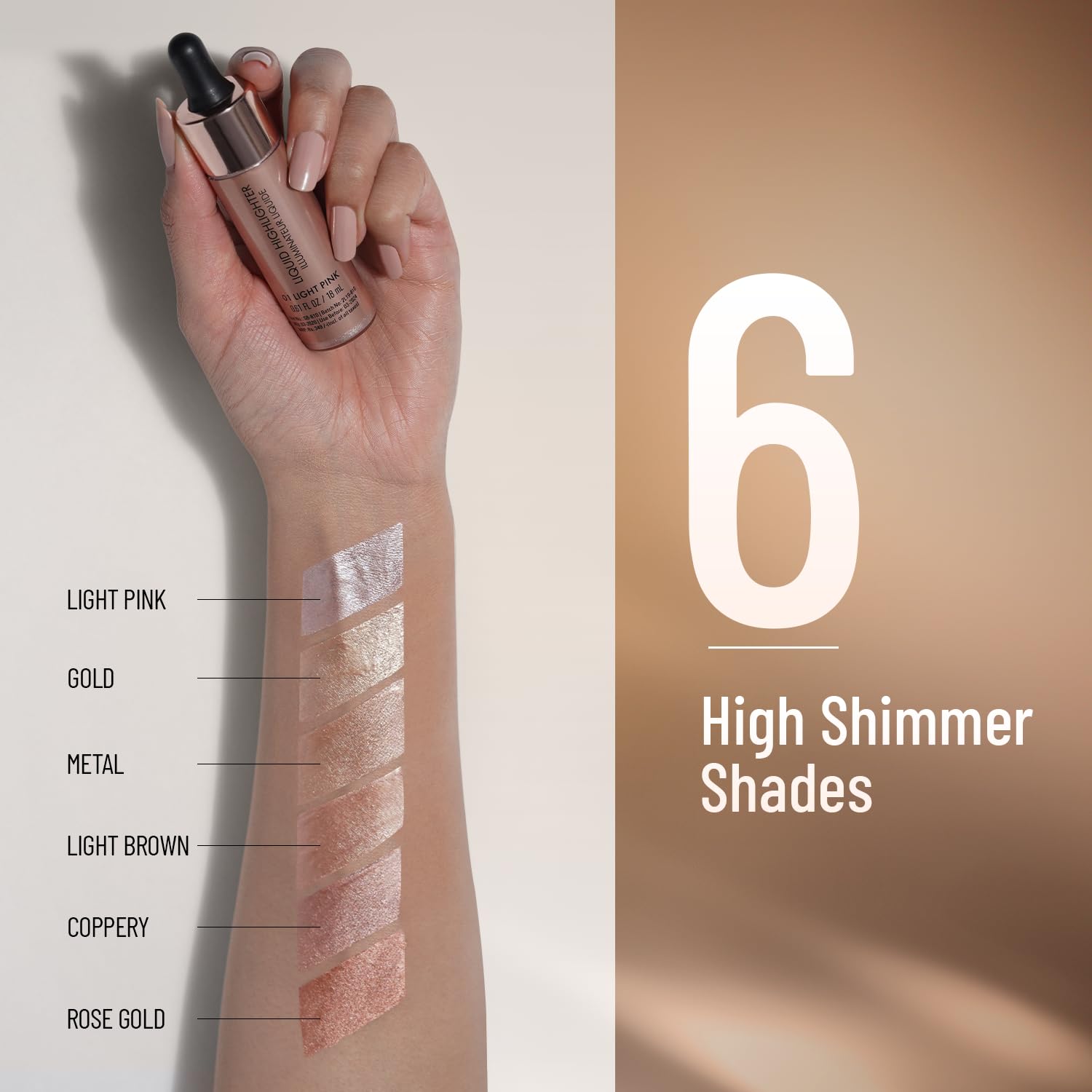 Swiss Beauty Drop & Glow Liquid Highlighter | Face Makeup | Illuminating Liquid Highlighter With Dewy Finish | Shade -Gold, 18ml