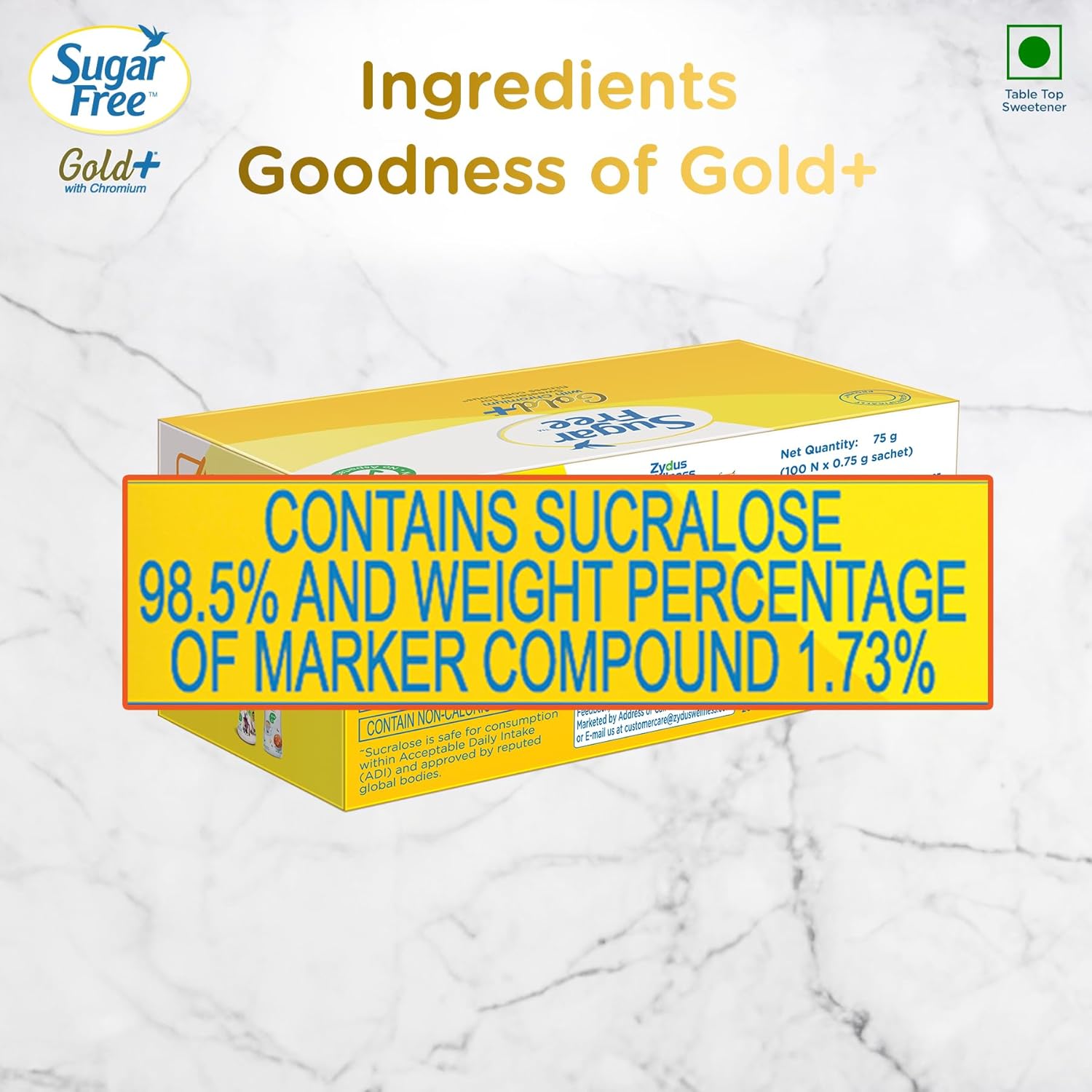 Sugar Free Gold, 100 Sachets (Pack Of 2)
