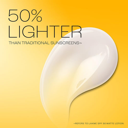 LAKMÉ Sun Expert SPF 50 PA+++ Gel Sunscreen, Niacinamide | Water-Light|For Oily & Combination Skin| Non-sticky | For All Skin Types, For UVA/B Protection,No White Cast 50g