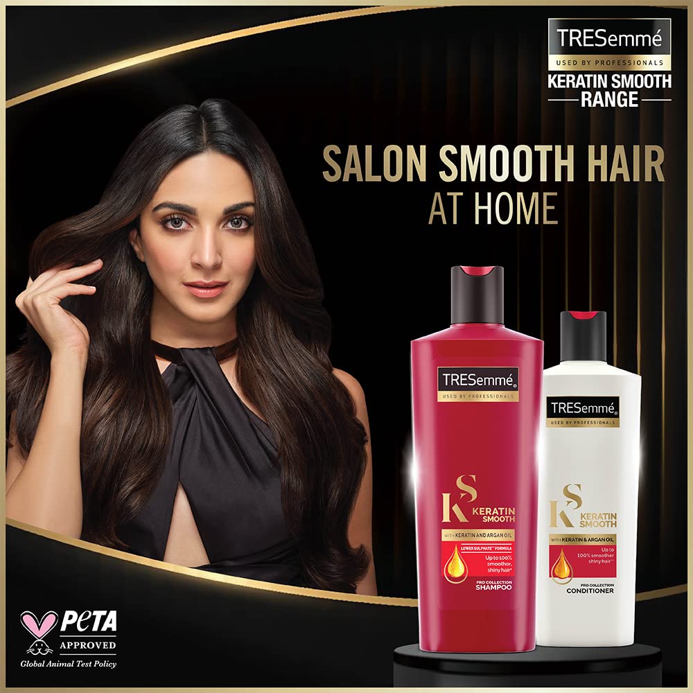 Tresemme Keratin Smooth Shampoo, 185 Ml & Keratin Smooth Conditioner, 80 Ml