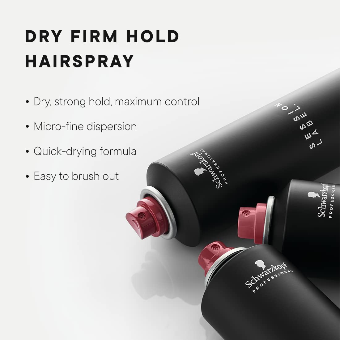 Schwarzkopf Professional Session Label Strong Hold Hair Spray for Men Women | Long-Lasting, Weightless Hold & Anti-Frizz Finish for All Hair Types | Professional Hair Styling & Care - 300 ML