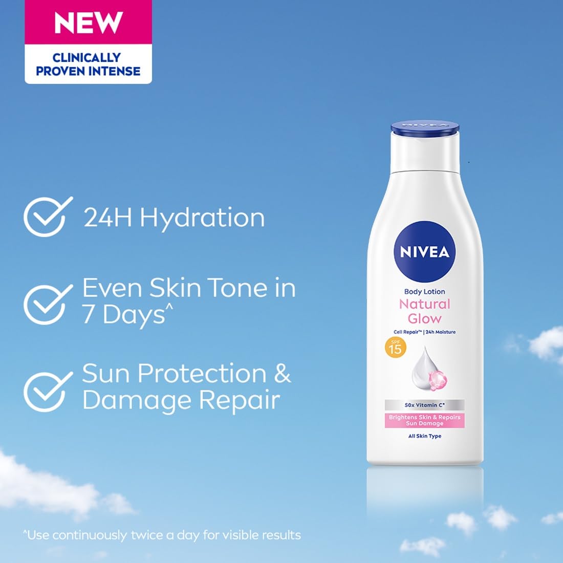 Nivea Body Lotion Natural Glow Cell Repair - 200 ml